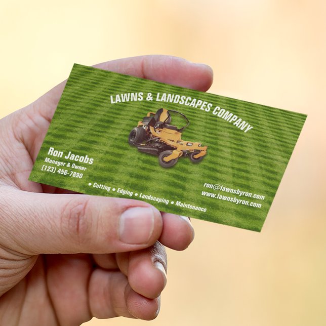 Lawn Care and Landscaping Service Business Card (Creator Uploaded)