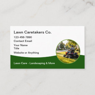 Lawn Care And Landscaping Services Business Card
