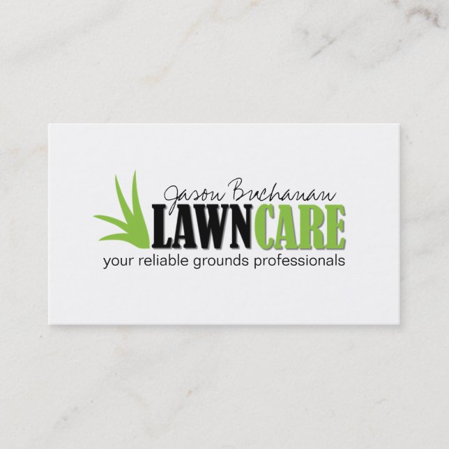 Lawn care and Yard Maintenance Business Card (Front)