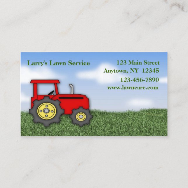 Lawn Care Business Card (Front)