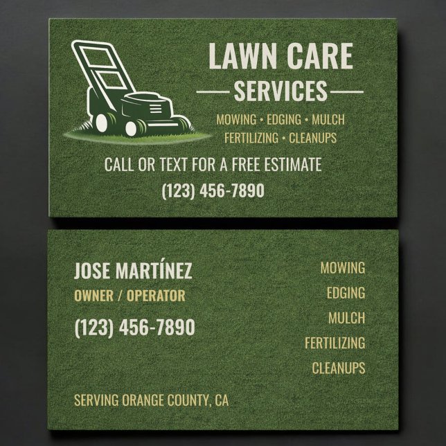 Lawn Care Business Card (Creator Uploaded)