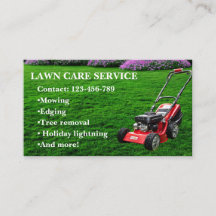 Lawn care business card 