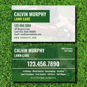 Lawn Care Company Contact Card