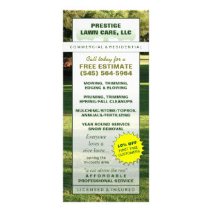 Lawn Care Custom Rack Card