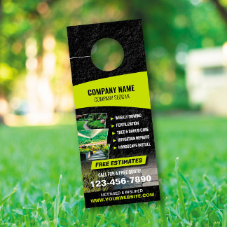 Lawn Care Door Hanger Landscaping Door Hanger
