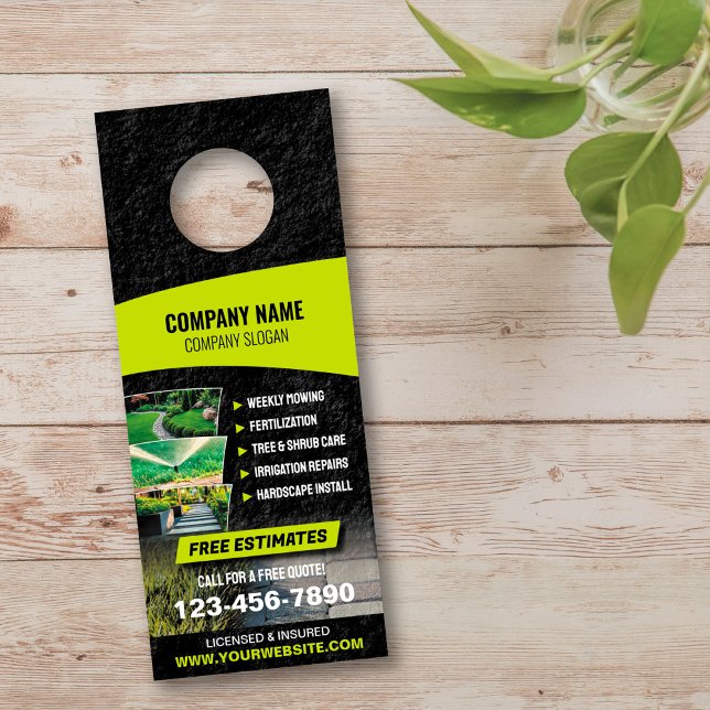 Lawn Care Door Hanger Landscaping Door Hanger (Creator Uploaded)