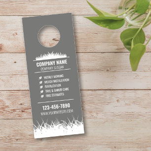 Lawn Care Door Hanger Landscaping Door Hanger