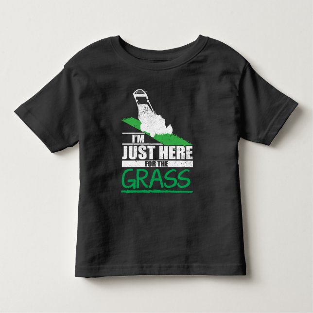 Lawn Care Funny Lawn Mower Grass Mowing Toddler T-Shirt (Front)