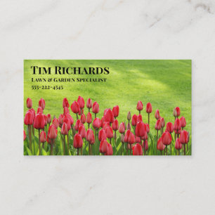 Lawn Care Gardener Landscape Designer Business Card