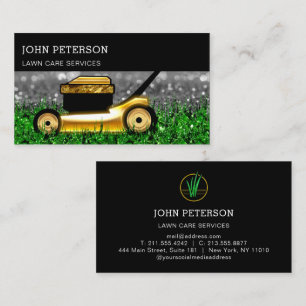 Lawn Care Gardening Grass Cutting Service Landscap Business Card
