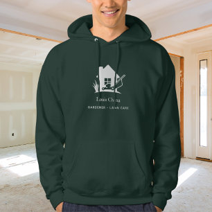 Lawn care gardening green grass mower hoodie