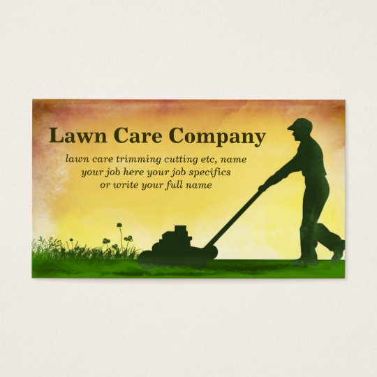 lawn care grass cutting business card | Zazzle