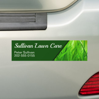 Lawn Care Grass Mowing Business Bumper Sticker