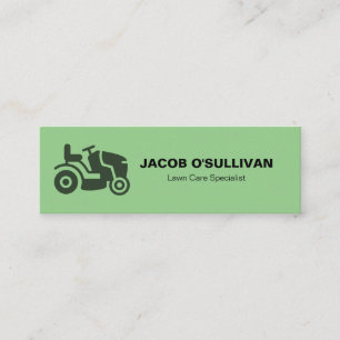 Lawn Care Grass Mowing Gardener Landscape Mini Business Card