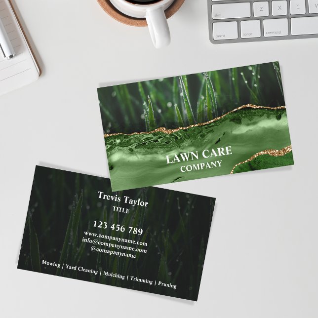Lawn Care Landscape Elegant Professional Yard Business Card (Creator Uploaded)