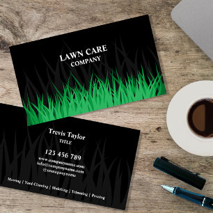 Lawn Care Landscape modern professional yard Business Card