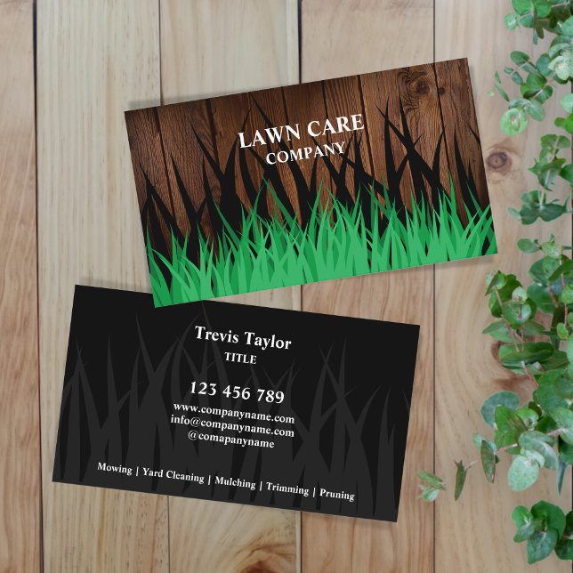 Lawn Care Landscape modern professional yard Business Card (Creator Uploaded)