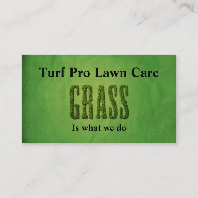 Lawn Care & Landscaper Business Card (Front)