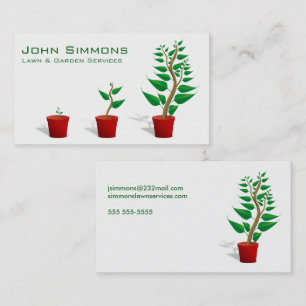Lawn Care, Landscaper, Gardener Business Card