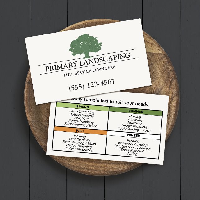  Lawn Care Landscaper Tree Service Business Card (Creator Uploaded)