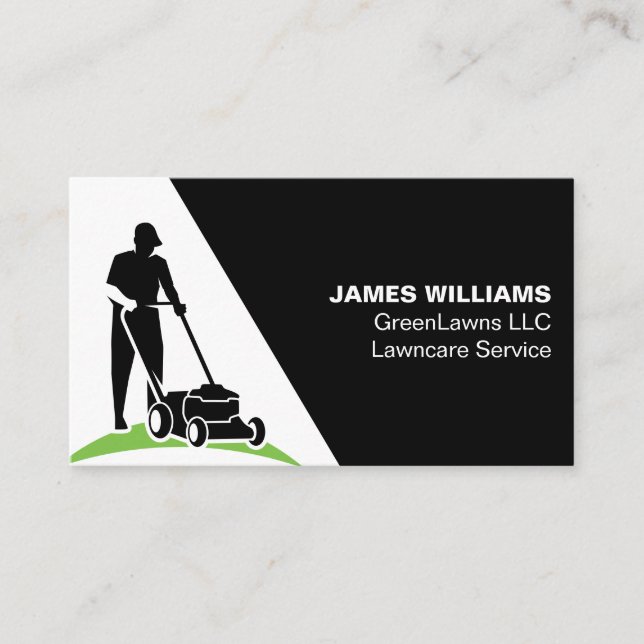 Lawn Care Landscaping Business Card (Front)
