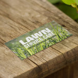 Lawn Care & Landscaping Business Card<br><div class="desc">Professional landscaping and lawn service business card. This double-sided card,  features a luscious green lawn and title and on the back a modern template for you to add all your details and is easy to personalise.</div>