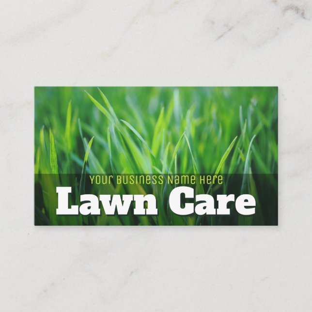 Lawn Care. Landscaping Customisable Promotional Referral Card (Front)