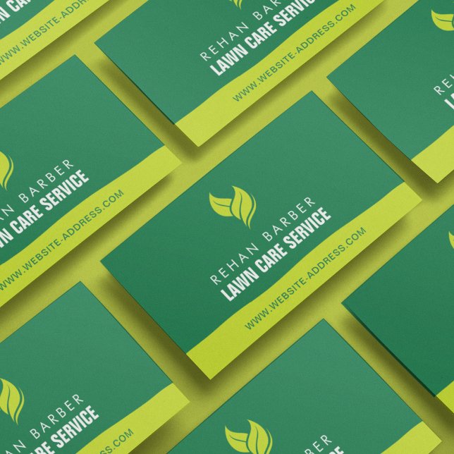 Lawn Care Landscaping Grass Logo  Business Card (Creator Uploaded)