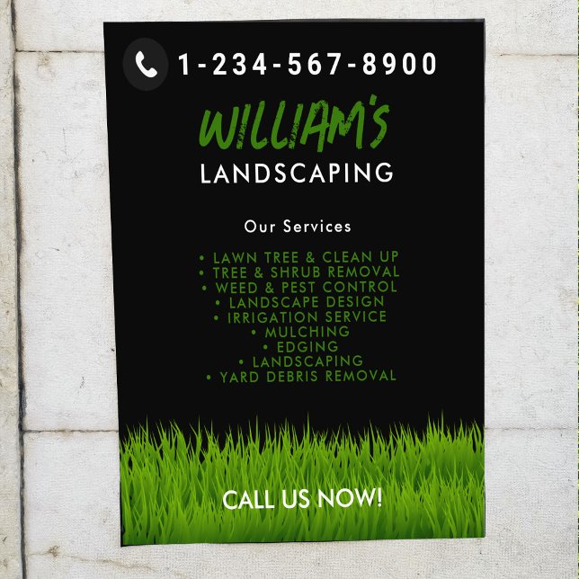 Lawn Care Landscaping Mowing Cutting Services Flyer (Lawn Care Landscaping Mowing Cutting Services Flyer)