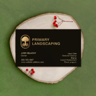 Lawn Care Landscaping  Rooted Tree Business Card