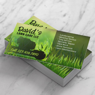 Lawn Care & Landscaping Service Greens Mower Business Card