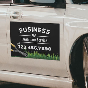 Lawn Care & Landscaping Service Professional Car Magnet