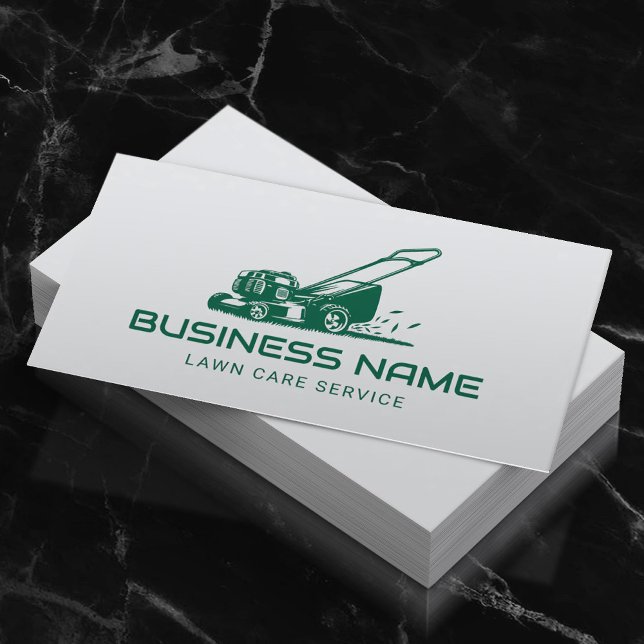 Lawn Care & Landscaping Service Professional Mower Business Card (Creator Uploaded)