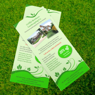 Lawn Care Landscaping Yard Service Template Rack Card