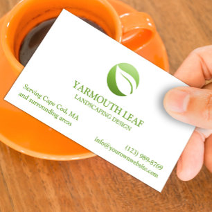 Lawn Care Leaf Logo Business card