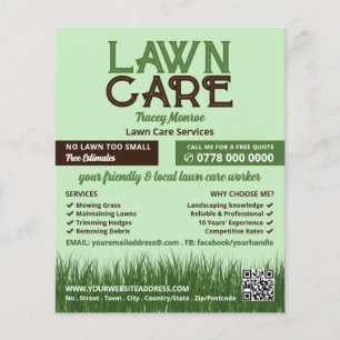 Lawn Care Logo, Lawn Care Services Flyer