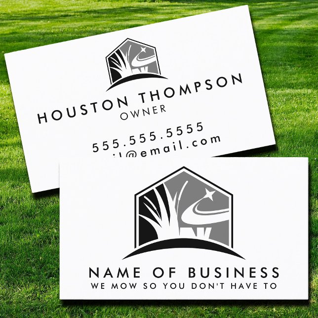 Lawn Care Logo Modern Professional Landscaping  Business Card (Creator Uploaded)