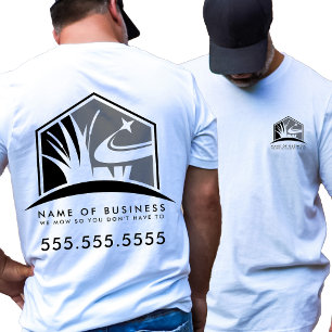 Lawn Care Logo Professional Landscaping Business T-Shirt