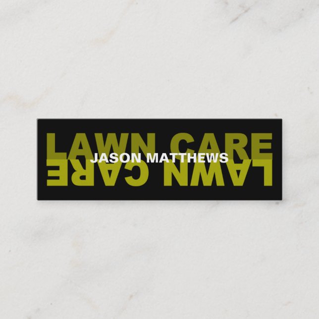 Lawn Care Mini Business Card (Front)
