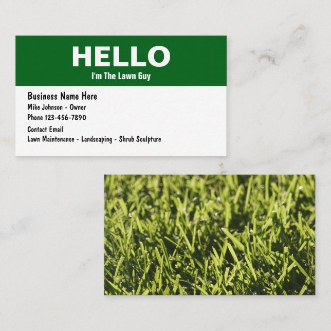 Lawn Care Modern  Business Cards Design (Front/Back)