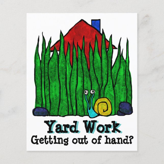 Lawn Care. Mow Grass. Landscaper. Promotional Flyer (Front)