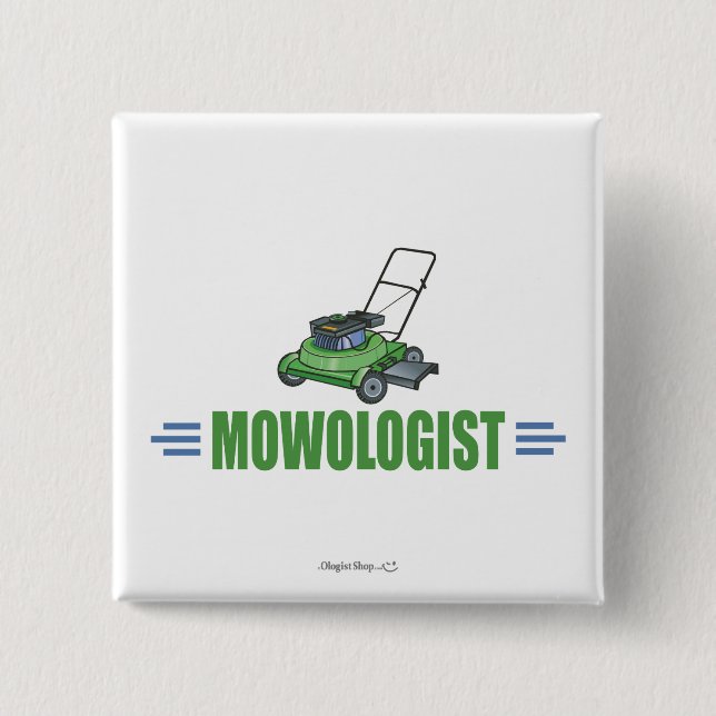 Lawn Care Mowing Grass Lawns Landscaping Yards 15 Cm Square Badge (Front)