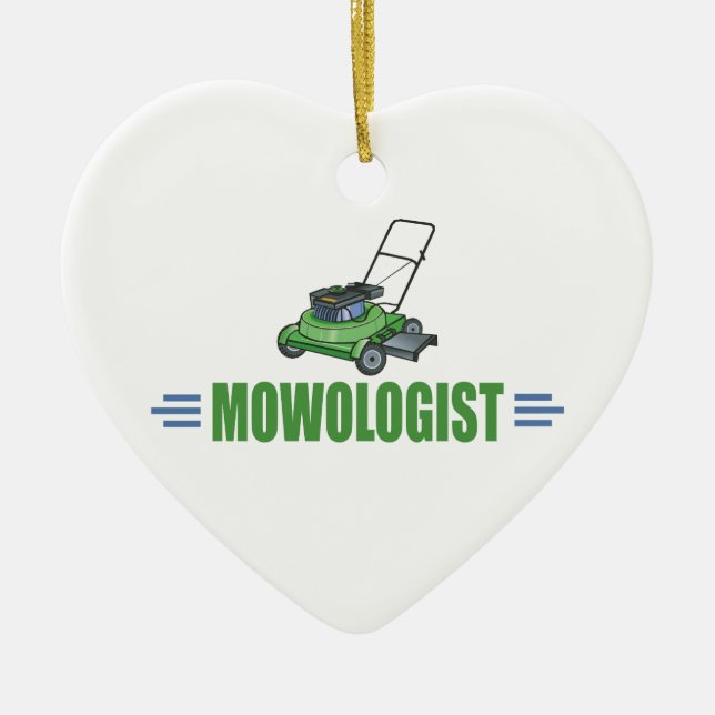 Lawn Care Mowing Grass Lawns Landscaping Yards Ceramic Ornament (Front)