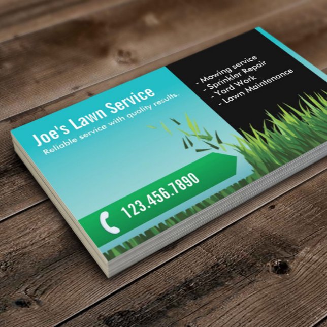 Lawn Care Mowing Landscaping Business Card (Creator Uploaded)