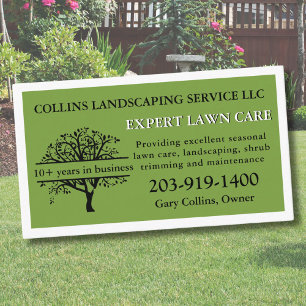 Lawn Care Mowing Landscaping Business Card