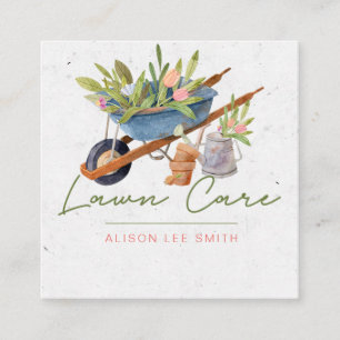 Lawn care or Landscaping Square Business Card