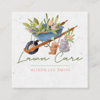 Lawn care or Landscaping Square Business Card