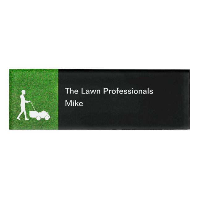 Lawn Care Professional Staff Name Tags (Front)