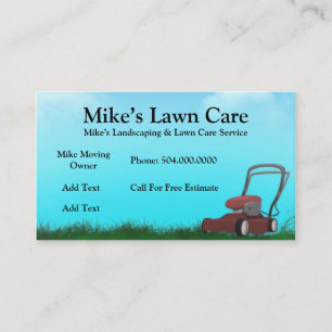 Lawn Care Service and Landscaping Business Card