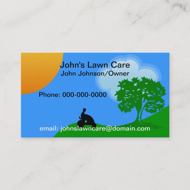 Lawn Care Service Business Card (Front)